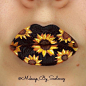 Sunflower Lip Art