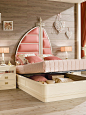 Classic style bed for kids' bedroom ARIEL | Storage bed - Caroti