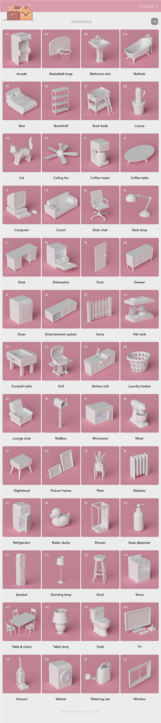 简约图标化的C4D模型库下载（lib4d...