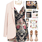 A fashion look from June 2016 featuring flower print dress, zara blazer and ankle strap sandals. Browse and shop related looks.