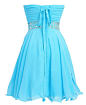 Fashion Plaza Short Chiffon Strapless Crystal Homecoming Dress D0263 at Amazon Women’s Clothing store: