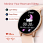 Amazon.com: Stiive Smart Watch, 1.28 Inch Full Touch Screen Smartwatch for Men Women, Heart Rate & Sleep Monitor, Pedometer IP68 Waterproof Fitness Watch for Android & iOS Phones-Pink : Electronics