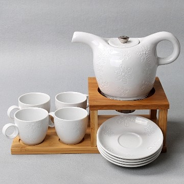 欧式纯白陶瓷整套茶具#茶具# #北欧风格...