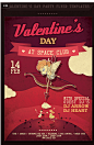 Valentine's Day Party Flyer Templates on Behance