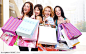 商业购物--手提各种购物袋购物的女性
