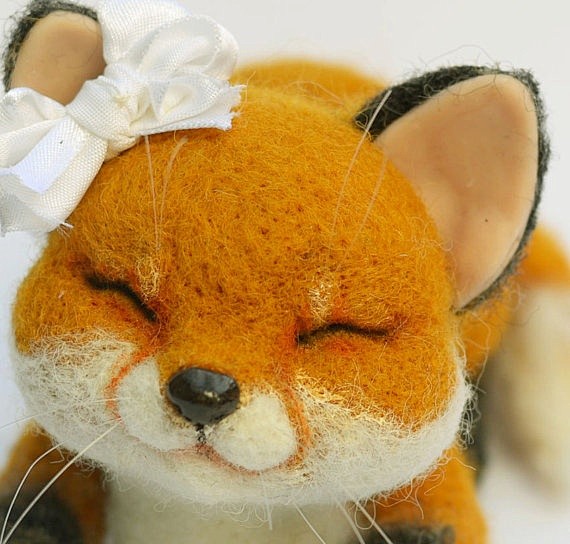 Needle felted fox Ev...