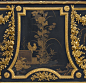 DETAIL ANTIQUE JAPANESE LAQUER PANEL: SECRÉTAIRE ABATTANT~ 1783 Jean-Henri Riesener ~Secretary; ebony, black and gold Japanese lacquer, exotic woods, gilt-bronze mounts. Ordered with matching commode and encoignure for Marie Antoinette's cabinet at Versai