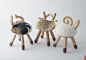 日本设计师 Takeshi Sawada 继“小鹿斑比”椅子后，又推出了牛椅子和羊椅子。随着“动物”的增加，设计师俨然是要开家农场，天晓得他下次会不会整一套鸡鸭鹅出来。