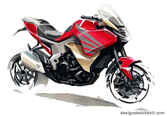 设计创新工场采集到摩托车手绘
