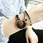 米纳高端定制手表手镯套装女士手表时尚潮流镀金钛钢手镯手表礼盒