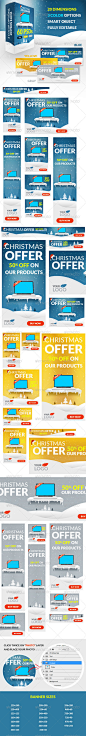Christmas Offer Web Ad Banners - Banners & Ads Web Elements