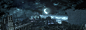 General 4096x1440 Dark Souls III Dark Souls castle dark fantasy night Moon video games sky clouds Irithyll