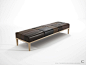 Indoor bench / contemporary / solid wood / leather - KW02-W - Karpenter
