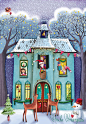 Christmas card by Mila Marquis by MarquisWonderland on Etsy