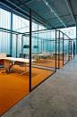 Glass office partition STRIJKERS PARTITION SYSTEM by @lensveltfur  #design ELINE STRIJKERS: