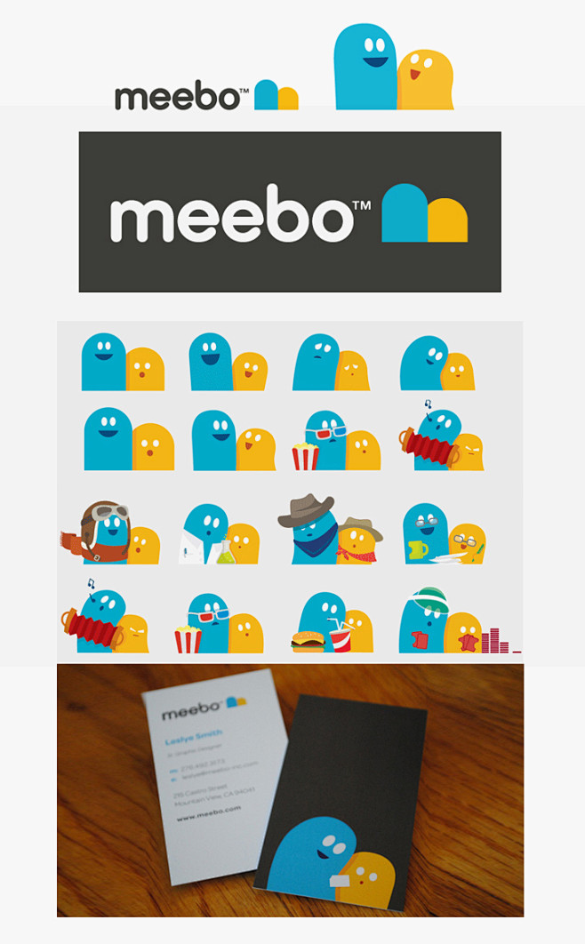 Web聊天工作Meebo的新Logo和卡...