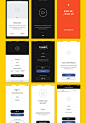 TURBO iOS Wireframe Kit (100+ app screens) : Turbo iOS Wireframe Kit - Consists of 100 screens, 9 categories: Sign in, Sign up, Walkthroughs, Navigation, Profile , Social , News, Multimedia, E-commerce, and also main components, text styles, 73 vector ico