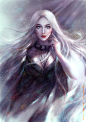 布言空插画系列，给范冰冰版白发魔女画的图。#白发魔女# #布言空#