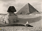 1921年的埃及狮身人面像，由摄影师唐纳德-麦克利什拍摄。这幅照片已拥有90多年历史 #人文纪实##风光#