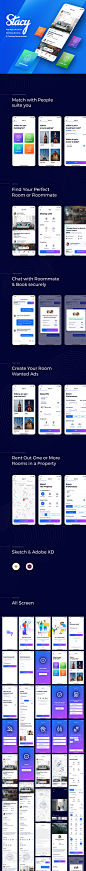 #APP模板#
整套房间公寓出租找房子发布房源app ui源文件Sketch xd模板