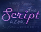 Free Script Neon 3D Lettering