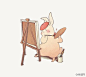 泰国插画师ᗰίn∂ɱεl0ɗϓ笔下，一只叫Jay的兔子的日常生活。堆糖er：懒懒的张 收集的萌萌哒图片>>>http://t.cn/RhvcrE6