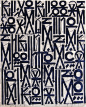 Retna Resurrect Ivory Blue S44900  Contemporary, Patterned, Silk, Wool, Rug by Marc Phillips Decorative Rugs