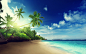 General 1920x1200 beaches sand palm trees