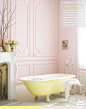 黄色和粉红色的浴室 #卫浴#