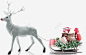 创意圣诞节元素雪橇麋鹿 创意素材