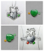 【碧玉缘】天然翡翠 玉石 A货 原创设计款式 绿色心形-淘宝网