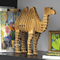 瓦楞纸创意纸板家具 纸质家具 纸商业展示饰物 立体纸动物骆驼-淘宝网