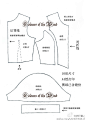 某懒人不肯干活，只有画纸样玩了……简单立裁洋装上衣纸型，10SD女子尺寸。给**弄哒，好不容易画了干脆分享一下吧，这是基本纸型，不同的款式可在此基础上修改细节，希望大家都动手DIY哟，做出成品记得来交作业~~右图是在此基础上做的方领口。