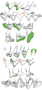 不同角度的鞋子/脚的画法：左蹦右跳没在怕… | 半次元-二次元爱好者社区