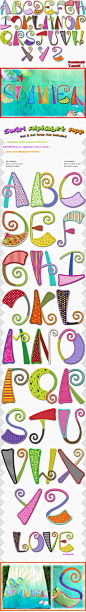 SWIRL ALPHABET, Embroidery Designs Free Embroidery Design Patterns Applique: 