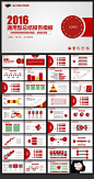 红色商务办公通用型工作总结报告年终总结动态PPT模板免费下载