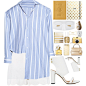 #Gold #casualoutfit #blouse #whiteshorts #michaelkors #marcjacobs #essie #katespade