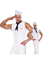 白色男款水手服海军服舞台表演服派对装大兵装男士制服诱惑2532-淘宝网