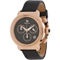 Glam Rock 40mm Rose Gold Plated Chronograph Watch with Black Technosilk Strap