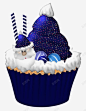 蓝色圣诞老人蛋糕 页面网页 平面电商 创意素材