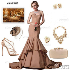 eDressit礼服时装定制采集到礼服婚纱搭配