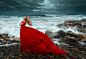 People 2000x1366 red dress dress sea women women outdoors model