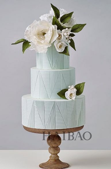 鲜花+奶油=甜美婚礼！装饰花朵蛋糕灵感集...
