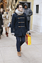 Shoppers outside Bergdorf and Barneys.