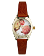 ASOS AW13复古vintage古典花卉纤细小巧PU表带女式手表