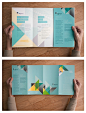 Geometric shapes that look professional and do not clutter. Pamphlets and flyers are great for showcasing layout and design skills