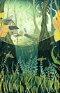 Swamp on Behance #水彩#