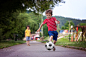 Two cute little kids, playing football together, summertime by Tatyana Tomsickova on 500px