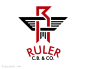 标志说明：RULER服装公司logo设计欣赏。