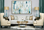 Gallagher Sofa - Sea Glass - contemporary - Living Room - High Fashion Home